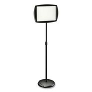 OFFICE PRESENTATION SUPPLIES | MasterVision 15 in. x 11 in. Board 66 in. High Steel Frame Floor Stand Rectangle Sign Holder - White/Black