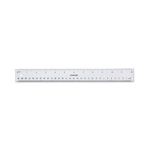  | Universal UNV59022 Clear Plastic Standard/Metric 12 in. Ruler - Clear