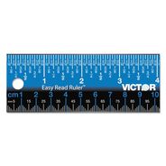 RULERS AND YARDSTICKS | Victor Easy Read 12.5 in. Long Standard/Metric Stainless Steel Ruler - Blue