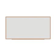WHITE BOARDS | Universal 96 in. x 48 in. Deluxe Melamine Dry Erase Board - Melamine White Surface, Oak Fiberboard Frame