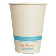 CUPS AND LIDS | World Centric 12 oz. NoTree Paper Hot Cups - Natural (1000/Carton)
