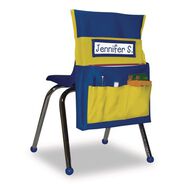 PRODUCTS | Carson-Dellosa 15 in. x 1.5 in. x 19 in. Fabric Chairback Buddy for Student Chairs - Medium, Blue/Yellow