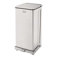 TRASH WASTE BINS | Rubbermaid Commercial 13 gal. Defenders Heavy-Duty Steel Step Can - Stainless Steel