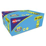 PENS PENCILS AND MARKERS | Avery Chisel Tip Desk-Style HI-LITER Highlighter Value Pack - Fluorescent Yellow Ink, Yellow/Black Barrel (36/Pack)