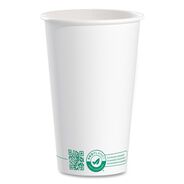 TABLETOP AND SERVEWARE | SOLO 316PLA-PLANET 16 oz Compostable Paper Hot Cups - White/Green (1000/Carton)