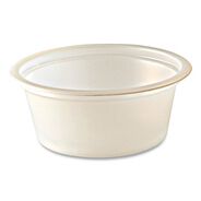 FOOD TRAYS CONTAINERS LIDS | Fabri-Kal 000000000009505193 1 oz. Squat Plastic Portion Cups - Translucent (10/Carton)