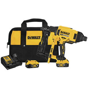 NAILERS AND STAPLERS | Dewalt 20V MAX XR Lithium-Ion 9 Gauge Cordless Fencing Stapler Kit with 2 Batteries (5 Ah)