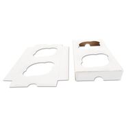 PRODUCTS | SCT 7.88 in. x 3.88 in. x 0.88 in. 2-Cupcake Paper Holder Inserts - White/Brown (200/Bundle)