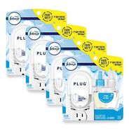 ODOR CONTROL | Febreze PLUG 6.54 in. x 2.99 in. x 5.98 in. Air Freshener Warmer Start Kit - Clear/White (4/Carton)