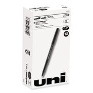 PRODUCTS | uni-ball ONYX Fine 0.7 mm Roller Ball Pen - Black Ink/Black Barrel (1-Dozen)