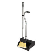 PRODUCTS | Unger 12 in. W x 45 in. H Metal Telescopic Ergo Dust Pan with Broom - Gray/Silver