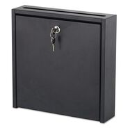 OFFICE FILING CABINETS AND SHELVES | Safco 12 x 3 x 12 Wall-Mountable Interoffice Mailbox - Black