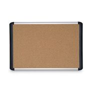 BULLETIN BOARDS | MasterVision 560375093354 48 in. x 36 in. Tech Cork Board - Tan Surface, Silver/Black Aluminum Frame