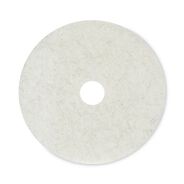 CLEANING CLOTHS | Boardwalk 20 in. Diameter Natural Burnishing Floor Pads - White (5/Carton)