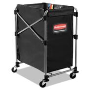 PRODUCTS | Rubbermaid Commercial 4.98 cu ft. 20.33 in. x 24.1 in. x 34 in. Collapsible X-Cart - Black/Silver