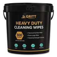 PRODUCTS | Gritt Commercial GRI6300 Heavy-Duty Cleaning Wipes, 10 x 12, Citrus, White, 300/Bucket