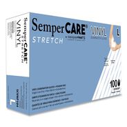 PRODUCTS | SemperCare Stretch Vinyl Examination Gloves - Large, Cream (100/Box)