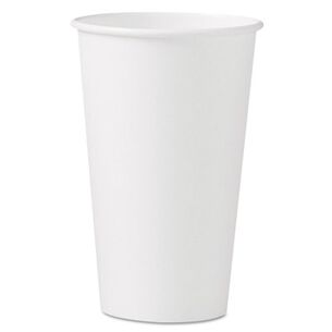  | SOLO 16 oz. Single-Sided Poly Paper Hot Cups - White (50 Sleeve, 20 Sleeves/Carton)