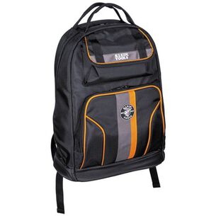 TOOL STORAGE | Klein Tools Tradesman Pro 17.5 in. 35-Pocket Tool Bag Backpack - Black/Orange
