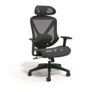 OFFICE CHAIRS | Alera 17.44 in. to 20.98 in. Seat Height Taunton Ergonomic Mesh Swivel Task Chair Supports Up to 275 lbs. - Black Seat/Back, Black Base