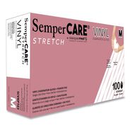 PRODUCTS | SemperCare Stretch Vinyl Examination Gloves - Medium, Cream (100/Box)