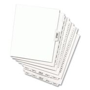 DIVIDERS AND TABS | Avery 11 in.x 8.5 in. 10-Tab Avery Style 58 Preprinted Legal Exhibit Side Tab Index Dividers - White (25/Pack)