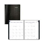 PAPER AND PRINTABLES | Blueline CA701.BLK 11 in. x 8.5 in. 14-Month (Jul 2025-Aug 2026) Academic Monthly Planner - Black Cover