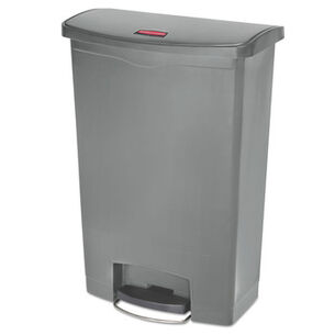 PRODUCTS | Rubbermaid Commercial Streamline 24 Gallon Front Step Style Polyethylene/Resin Step-On Container - Gray