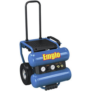  | Factory Reconditioned Emglo 1.1 HP 4 Gallon Oil-Lube Twin Stack Air Compressor