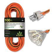 OFFICE AND OFFICE SUPPLIES | GoGreen Power 100 ft. 15 Amps 12 AWG 3-Outlet Heavy Duty Extension Cord - Orange