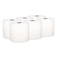PAPER TOWELS AND NAPKINS | Kleenex 25639 7.5 in. x 700 ft. 1-Ply Hard Roll Paper Towels with Premium Absorbency Pockets - White/Gray Core (6-Rolls/Carton)