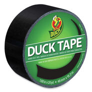 MAILING PACKING AND SHIPPING | Duck 1.88 in. x 20 yards 3 in. Core Colored Duct Tape - Black (1-Roll)
