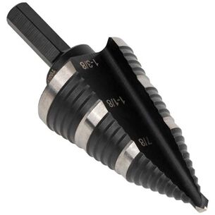 DRILL ACCESSORIES | Klein Tools KTSB15 7/8 in. to 1-3/8 in. #15 Double Fluted Step Drill Bit