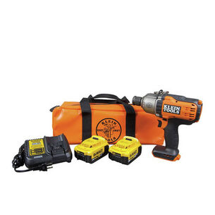 POWER TOOLS | Klein Tools 20V Brushless Lithium-Ion 7/16 in. Cordless Impact Wrench Kit with 2 Batteries (4 Ah)