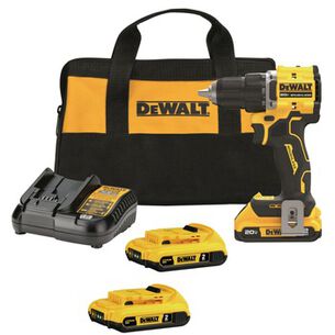 DRILL DRIVERS | Dewalt 20V MAX ATOMIC Brushless Lithium-Ion 1/2 in. Cordless Drill Driver with 3 Batteries Bundle (2 Ah)