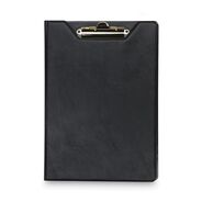 PRODUCTS | Samsill Value Inside Front Pocket Brass Clip Heavyweight Sealed Vinyl Padfolio - Black