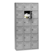 OFFICE AND OFFICE SUPPLIES | Tennsco 36 in. x 18 in. x 72 in. Triple Stack Box Compartments - Medium Gray