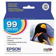 PRODUCTS | Epson T099920-S T099920-S (99) Claria Ink - Cyan/Light Cyan/Light Magenta/Magenta/Yellow (5/Pack)