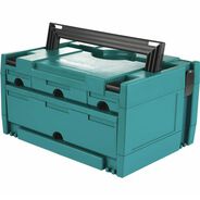 TOOL STORAGE | Makita P-84311 MAKPAC 8-1/2 in. x 15-1/2 in. x 11-5/8 in. 4 Drawer Interlocking Case