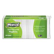 PRODUCTS | Marcal 1-Ply 11.4 in. x 12.5 in. 100% Recycled Lunch Napkins - White (400/Pack)