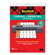 OFFICE PRESENTATION SUPPLIES | Scotch 8.9 in. x 11.4 in. 3 mil. Laminating Pouches - Clear (20/Pack)