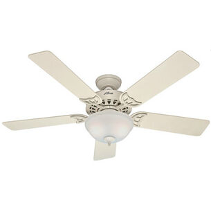  | Hunter Sonora 52 in. Traditional French Vanilla Bleached Oak Indoor Ceiling Fan with 2 Lights (Open Box)