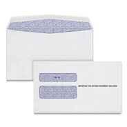 PRODUCTS | Adams 5.63in. x 9in. Gummed Closure Commercial Flap W-2 Laser Double Window Envelope - White (24/Pack)