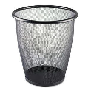 PRODUCTS | Safco Onyx 5-Gallon Round Steel Mesh Wastebasket - Black