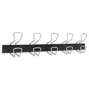 STORAGE AND ORGANIZATION | Alba 29.92 in. x 2.95 in. x 6.45 in. 22 lb Capacity Metal Wall-Mount Coat Hooks - Silver