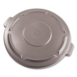 PRODUCTS | Rubbermaid Commercial 22.25 in. BRUTE Self-Draining Flat Top Lids for 32 gal. Round BRUTE Containers - Gray