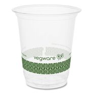 CUPS AND LIDS | Vegware 7 oz. 76-Series Plastic Cold Cup - Clear/Green (1000/Carton)