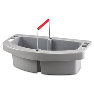 PRODUCTS | Rubbermaid Commercial 2-Compartment 16 in. x 9 in. x 5 in. Maid Caddy - Gray