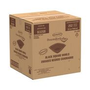 BOWLS AND PLATES | Dart PresentaBowls Pro 8.5 in. x 8.5 in. x 2 in. 32 oz. Plastic Square Bowls - Black (4/Carton)