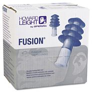 JOBSITE | Howard Leight by Honeywell FUS30-HP Fusion 27 dB Corded Multiple-Use Earplugs - Blue/White, Regular (100-Pair/Box)